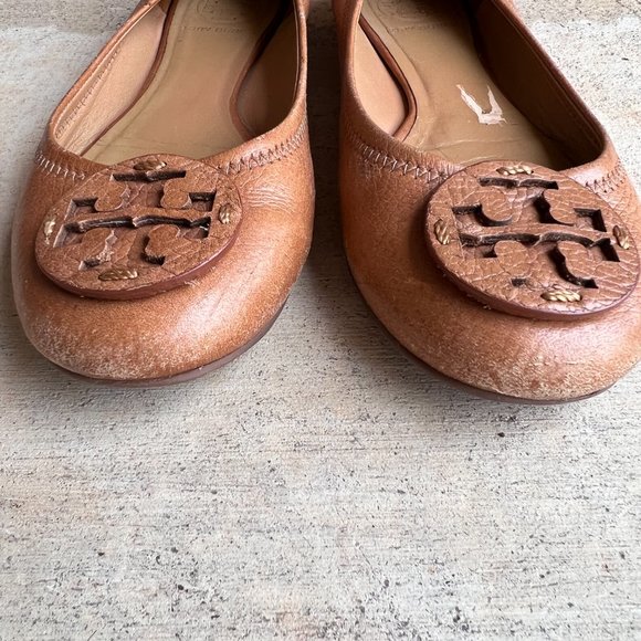 Tory Burch Tan Leather Flats - Picture 2 of 14